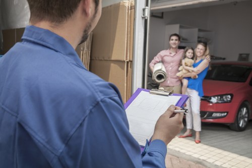 Canary Wharf residential removalists planning access for a tower block move