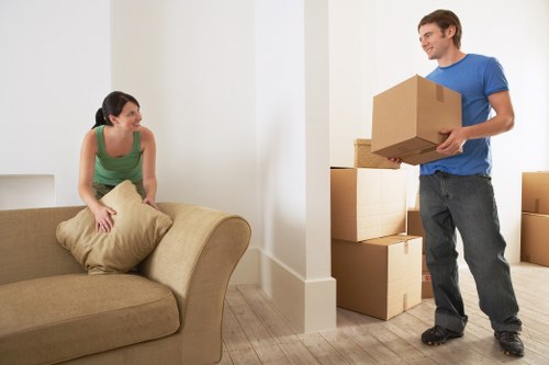 Loading and access planning for an office move in Canary Wharf